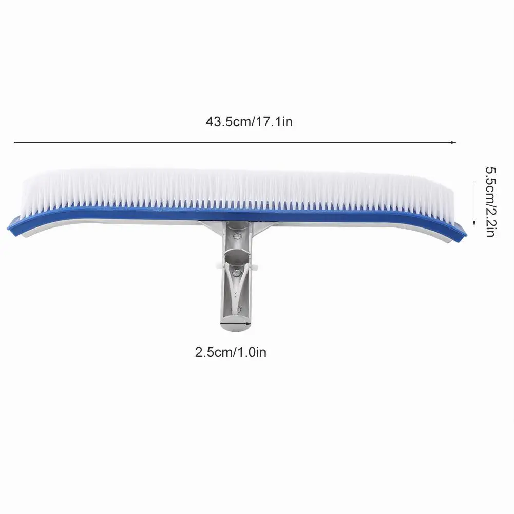 18in прочная наружная стенная щетка для бассейна, инструмент для очистки, алюминиевая ручка для пруда, спа, горячая весна, бассейны, очиститель от водорослей, скруббер