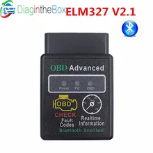 Mais recente ELM327 OBD2 V2.1 Bluetooth OBD Scan Tool Mini ELM 327 OBDII CAN-BUS Scanner de Diagnóstico Para Android Torque janelas