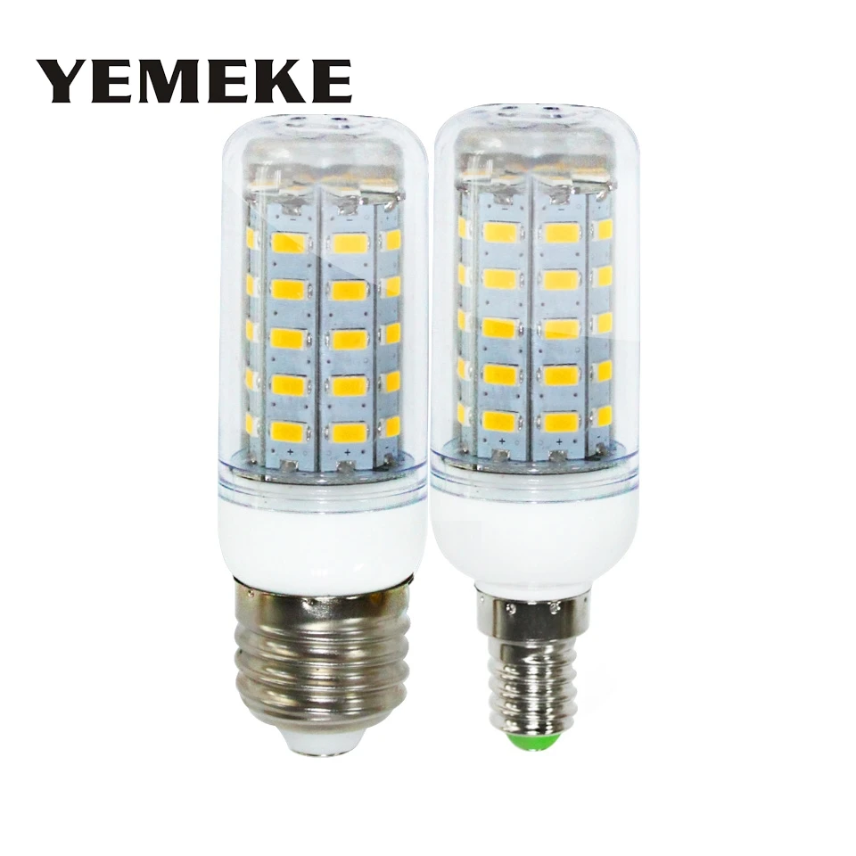 

220V New SMD 5730 E27/E14Corn Bulb LED 5730 SMD Super LED Lamp 24/36/48/56/69leds LED Bulb Superlight Chandelier LED Spot Bulb