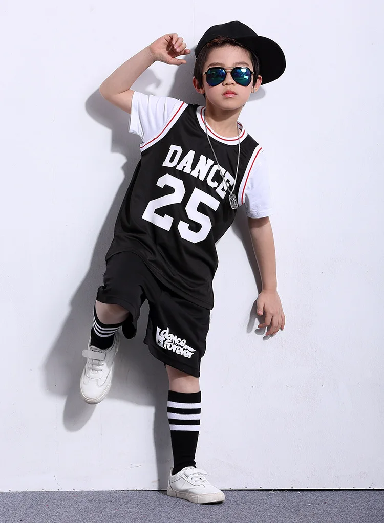 Summer Boys 'Basketball Vest Suit Girls' Hip Hop Sports Jerseys 25