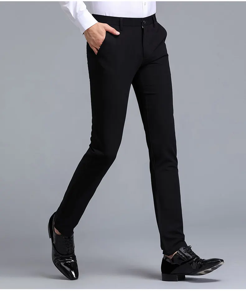 3colors casual pants man straight classic business mens pants 2017 autumn new trousers for men full length Mid waist 29-36 9808-11