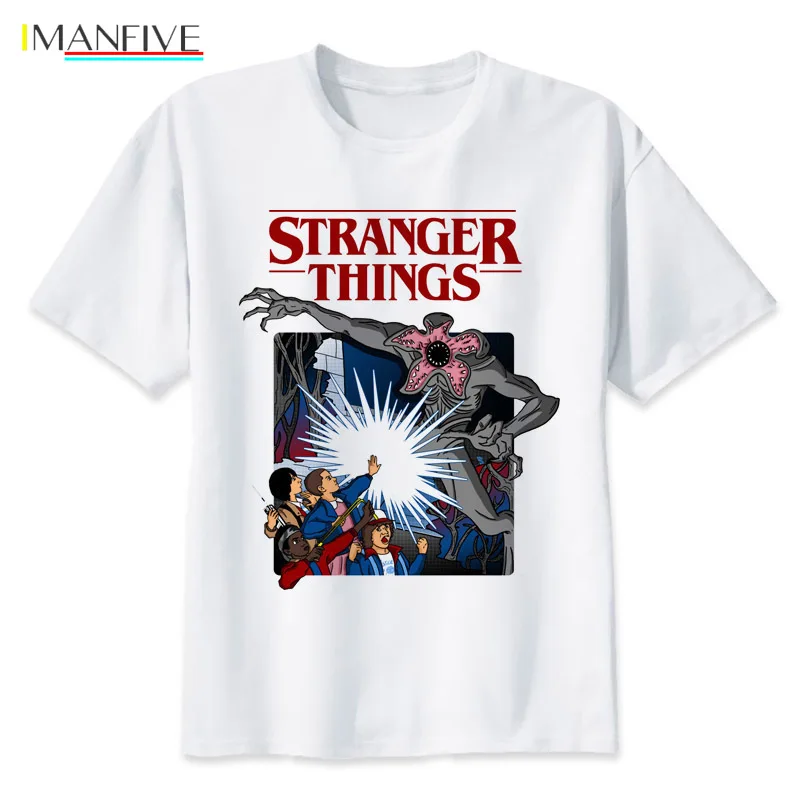 

stranger things t shirt men camiseta VOGUE style demogorgon upside down t-shirt funny white Cotton comfort tee shirt homme
