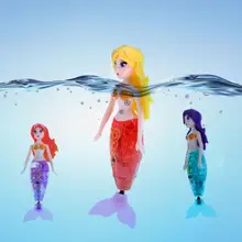 Swimming Dolls Water Mermaid Toys with LED Light Action Figures Electronic Fish Tail Toys Girl Kids Children Birthday Gift