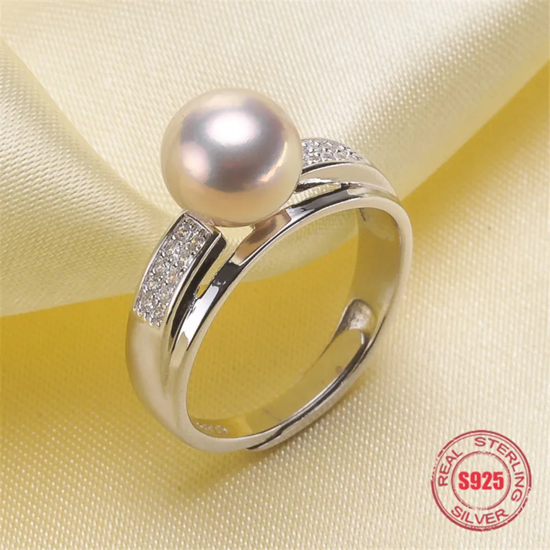 

Genuine Silver S925 High-grade Pearl Ring Settings Accessories Adjustable Woman Ring DIY Handmade Materials Manufacturers