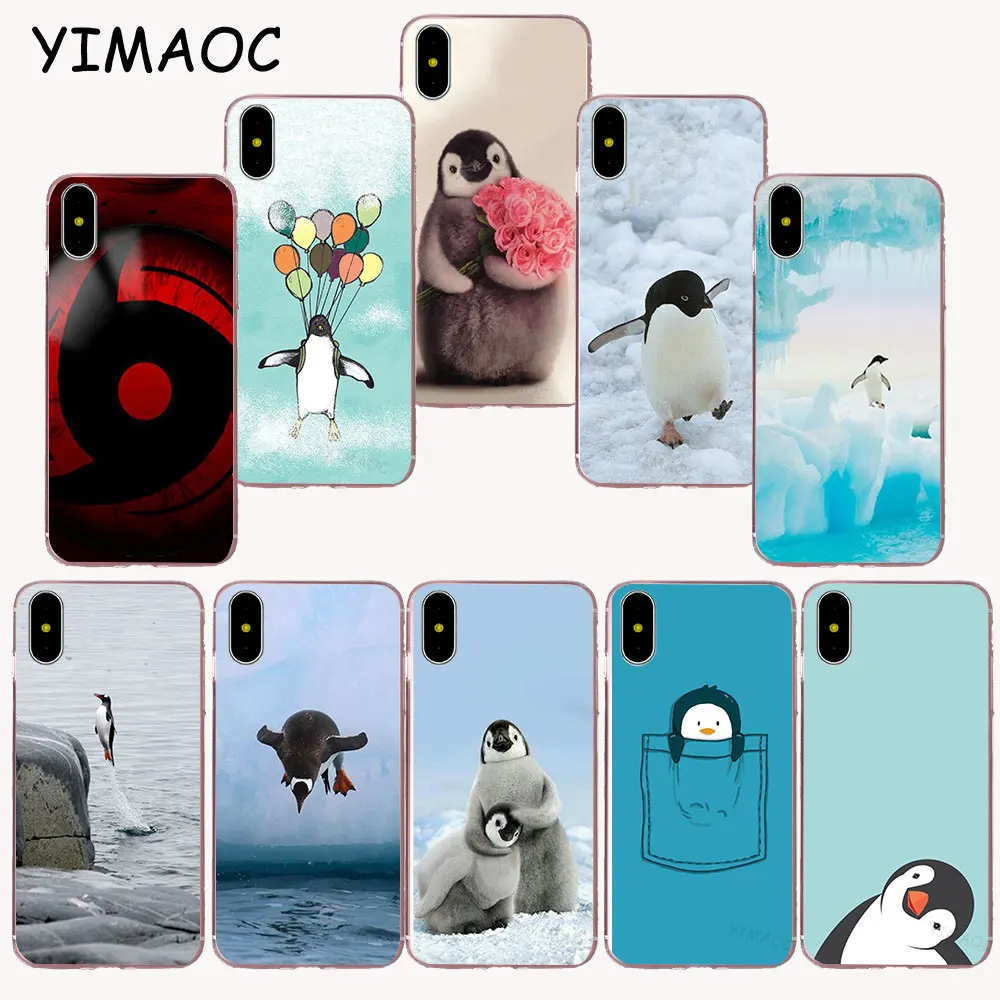 

YIMAOC 182z Funny Penguin Soft TPU Silicone Case for iPhone X r s Xr Xs Max 8 7 6S 6 Plus 5 5s SE