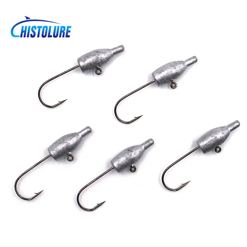 

5PCS/Lot Exposed Lead Jig Head Jig Hooks 1.8g 2.5g 3.5g Ice Fishing Hook Raft Fishing Jig Lead Head Hooks Micro Lead Fishing