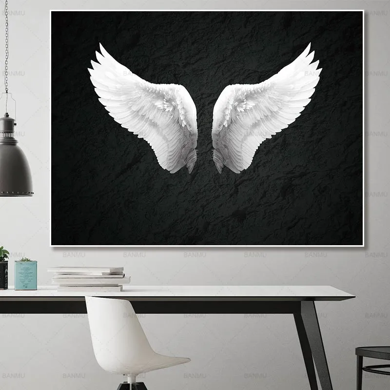 Picture Canvas painting wall art wings poster home Decorative art wall for room painting wall pictures for living room Unframed