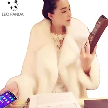 Зимняя официальная верхняя одежда с длинным рукавом, норковая шуба из искусственного меха, модная женская длинная куртка, Толстая теплая шуба с высокой имитацией норки LXT313