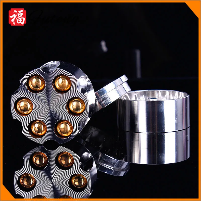 

1Pcs Latest 3 Layers Bullet shape metal clip material Smoking Herb Grinders Tobacco 2-in-1 function third layer storage box