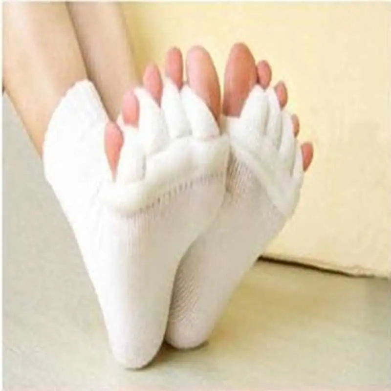 6Pcs=3Pair Orthopedic Socks For Foot Care Toes Separators Pedicure Socks Bunion Corrector