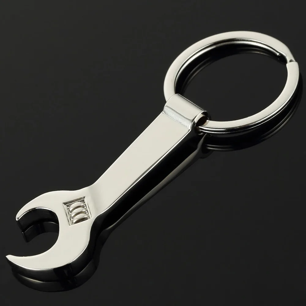 Buy New Eco friendly Silver Metal Wrench Spanner Beer Bottle Opener Key Chain