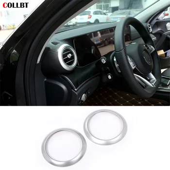 

For Mercedes Benz E Class W213 2016 2017 2018 ABS Chrome Car Side Air Conditioning Vent Outlet Ring Frame Cover Trim Accessories