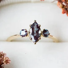 Luxury Gold Blue Stone Rings for Women Wedding Gift Engagement Jewelry Charm Femme Ring Bijoux Anillos Mujer L5Q792 kcaloe lady women green stones ring charm brand jewelry antique black rhinestone natural stone wedding anniversary rings anillos