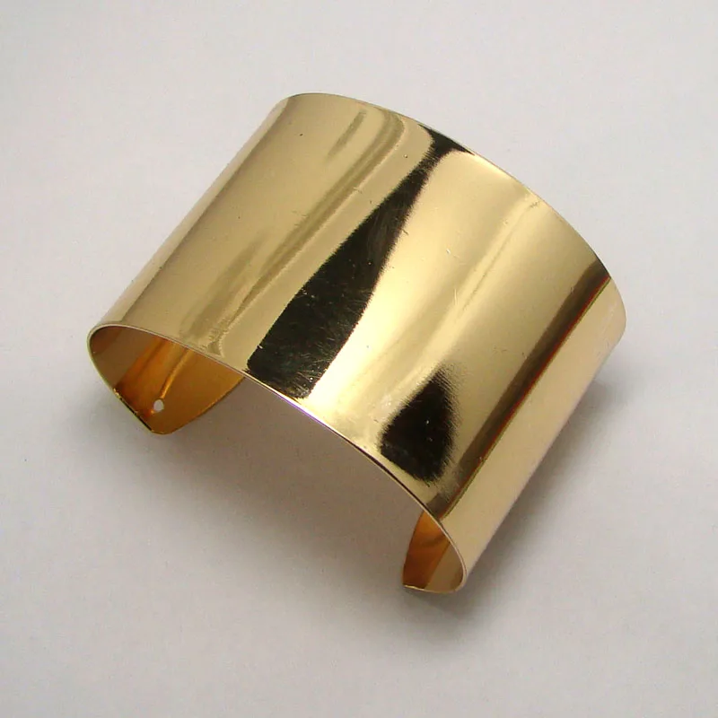 

HOT steel 50mm wide polished plain cuff bangle bracelet summer fashion decoration ornament jewelry accessory 3pcsx