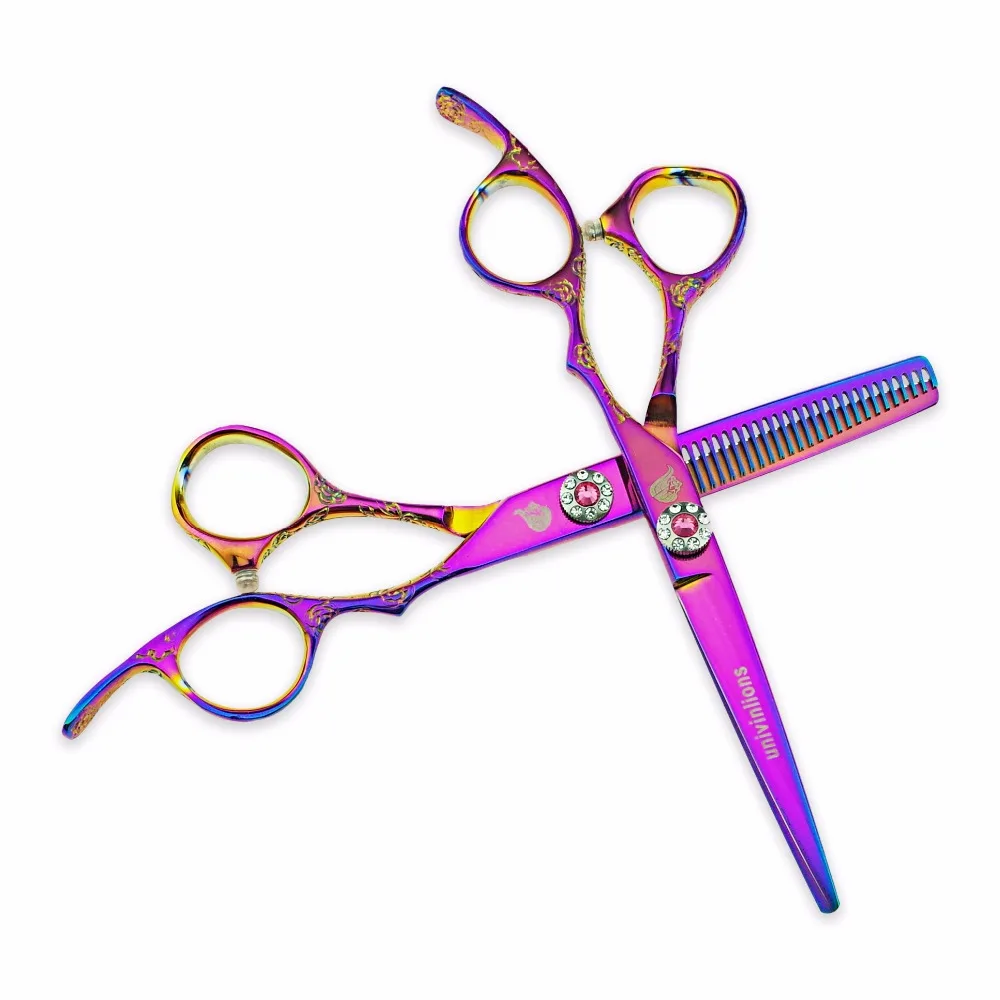 6 "profesionální kadeřnické nůžky kadeřnické nůžky vlasové nůžky růžový salon dekorace vlasů nůžkové řezné řezací nůžky