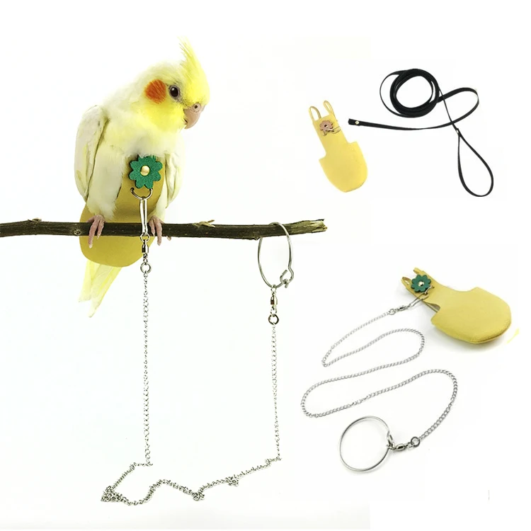

Bird Parrot Diaper Clothes Parrot Clothes Pants Cute Flying Suit For Convenient Bird Parakeet Diaper Chain Traction Rope