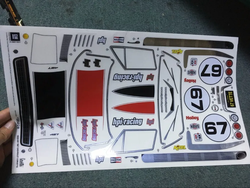 

HPI RACING 67 HOLLEY body shell Stickers For 1/10 1/12 1/8 Scale RC Crawler/Drift/on road Cars HPI SCX10 KYOSHO HSP