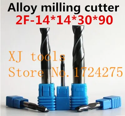 

New 2F-14*14*30*90mm*1pcs Micro Solid Carbide End Mill CNC Milling Cutter Tool Bits For Steel Milling