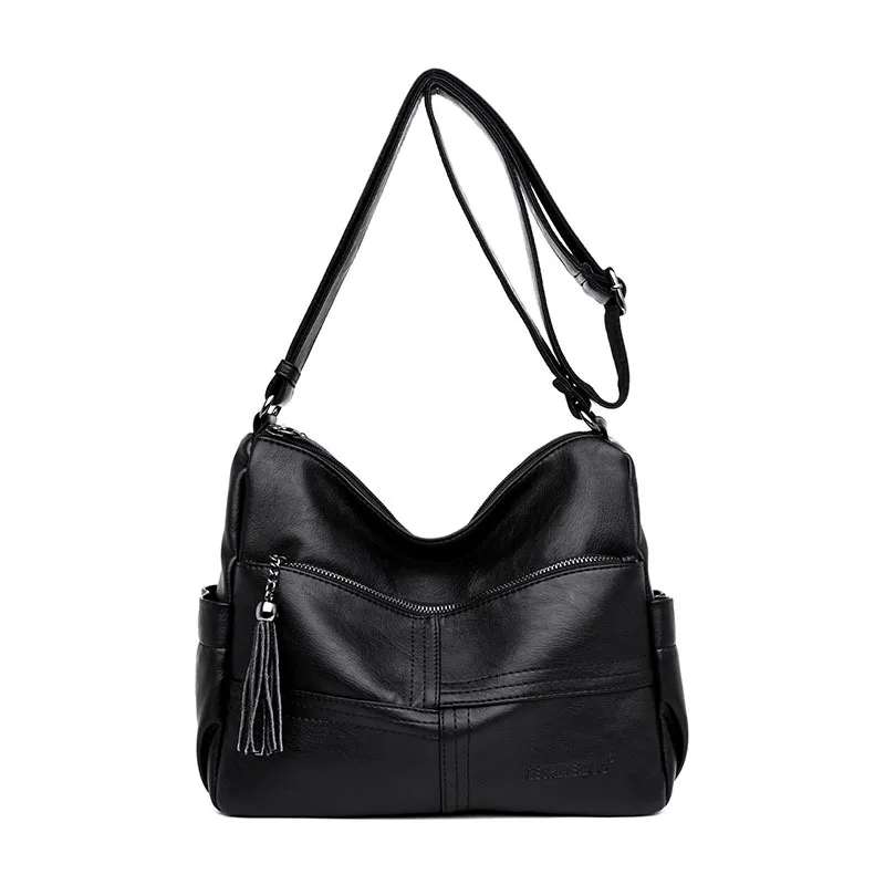 Новые сумки через плечо для женщин Роскошные сумки женские сумки дизайнерские женские сумки на плечо женские известные бренды - Цвет: Черный