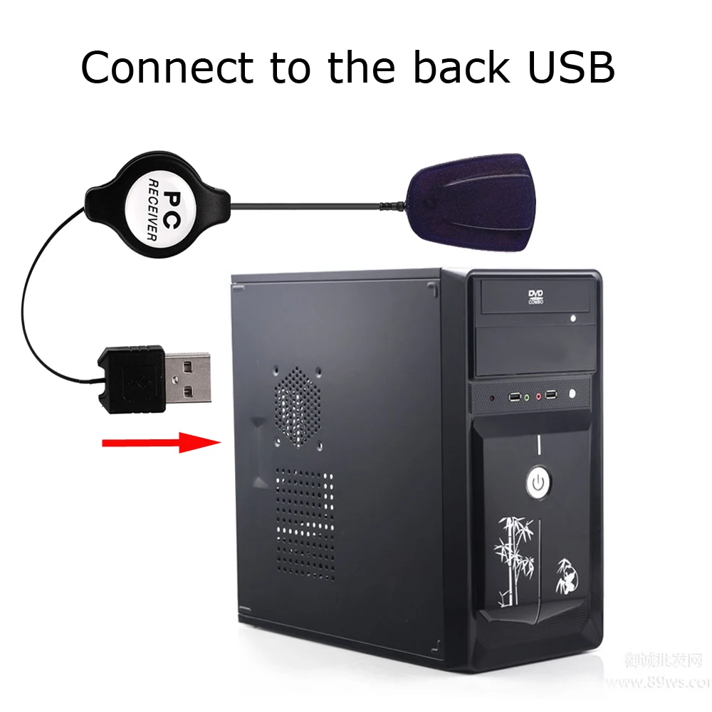 Беспроводная мышь POWSTRO USB IR с дистанционным управлением приемник для Loptop PC