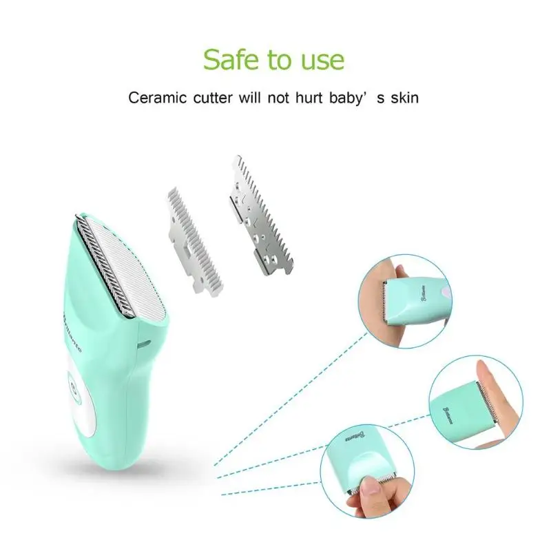 Electric Baby Hair Clipper Kids USB Chargeable Waterproof Hair Trimmer Kits