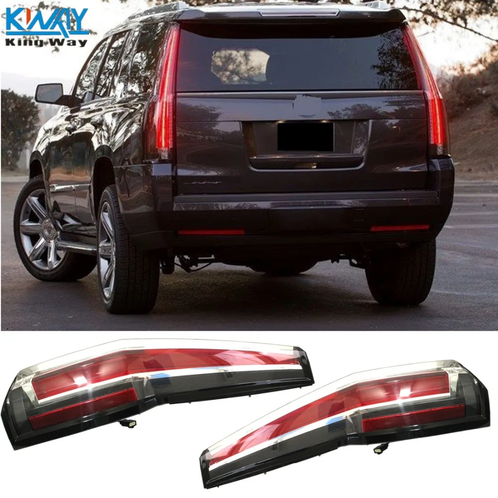 

King Way- Tail Lights For 2015 2016 GMC Yukon LED Rear Lamp Brake Cadillac Escalade Style