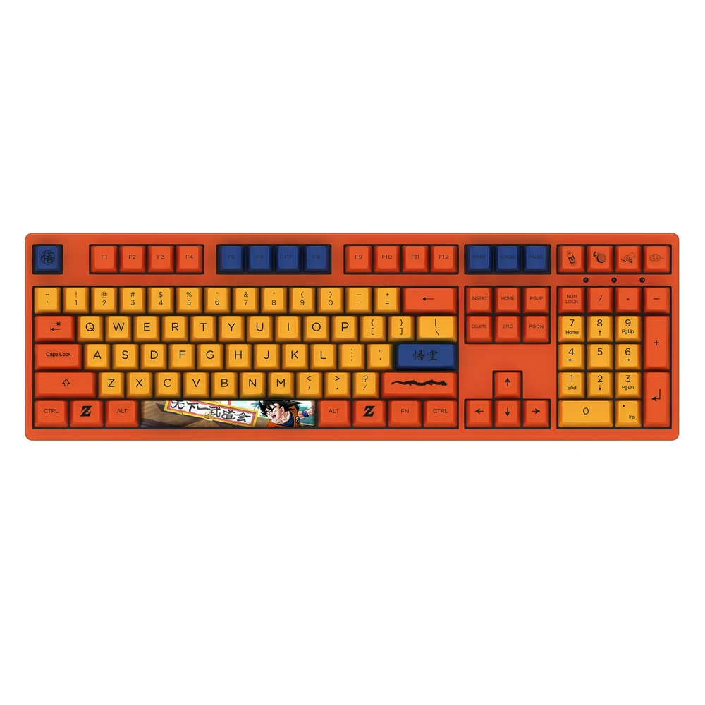 

AKKO 3108 V2 DragonBall Z GOKU 108 Key Dyesub PBT Keycaps Cherry MX Switch Mechanical Gaming Keyboard