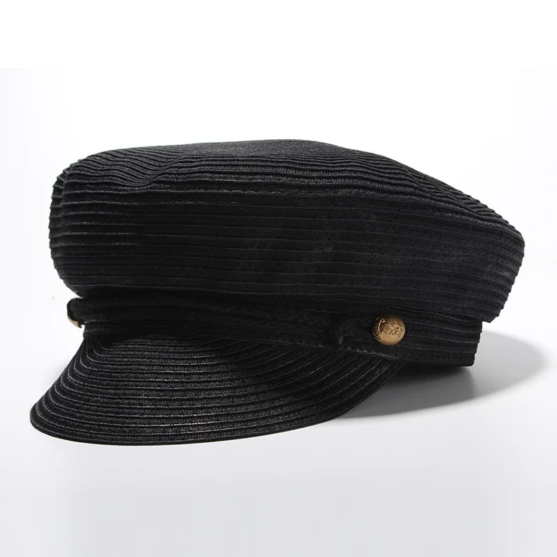 Accessories Summer Female Sun Hat Baseball Cap Flat Top Army Cap Women's Straw Hhat Beach Hat Topper Women Hats For Girl