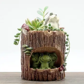 

Sedum Succulent Pot Planter Hedgehog Flower Bonsai Trough Box Plant Desk Home Decorations Garden Supplies