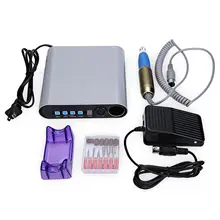 25000 RPM Nail Art File Bits Machine Manicure Kit 110V/220V Silver Electric Nail Drilling Professional Nail Tools with EU/USPlug