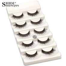 Ленточные, партия из 5 пар ресница ручной работы макияж искусственный Искусственные ресницы длинные накладные ресницы из Натурального Волоса макияжа накладные ресницы S16 Стиль