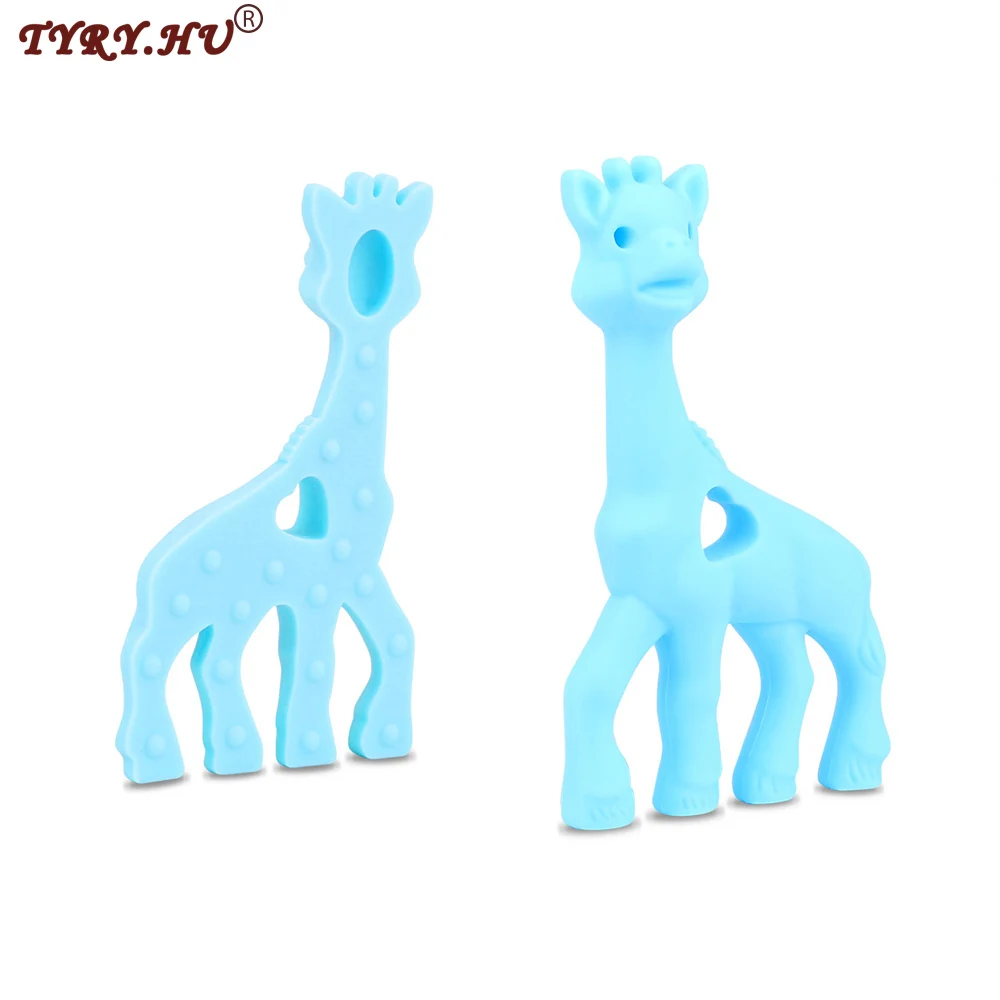 

TYRY.HU Silicone Giraffe Pendant Baby Teething Nursing Toys BPA Free Food Grade Teether 1pc Mordedor Bijtring DIY Beads Necklace