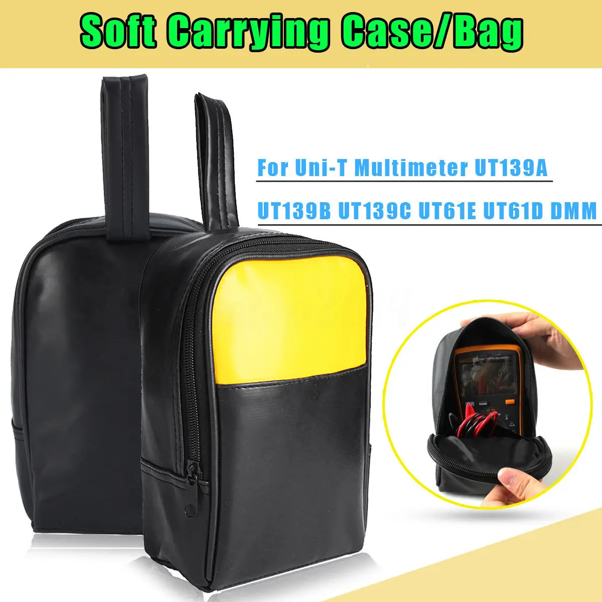 

Doersupp Soft Carrying Bag For Uni-T Multimeter UT139A UT139B UT139C UT61E UT61D DMM PU leather Waterproof