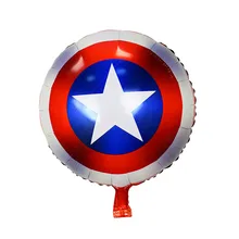 Герои компьютерной игры Avengers Alliance Фольга воздушные шары на день рождения Свадебная вечеринка украшения Капитан Америка надувной шар "щит" классический hero тема 45 см* 45 см