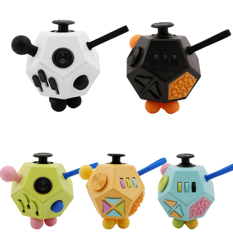 Fidget Cube Anxiety Attention Stress Relief Toy Antistress Button Dice 