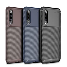 Shockproof 전화 케이스 범퍼 실리콘 탄소 섬유 커버 xiao mi mi 9 se 9t pro mi 9 9se mi 9t t 6/8 64/128/256 gb xio mi(China)