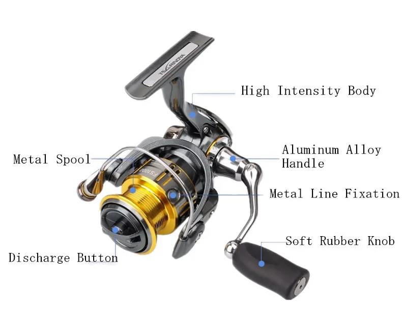 Tsurinoya FS 800/1000 металлическая катушка для спиннинга 9+ 1BB/5,2: 1/4 кг Carretes Pesca приманка для ловли рыбы Carretilha мулине