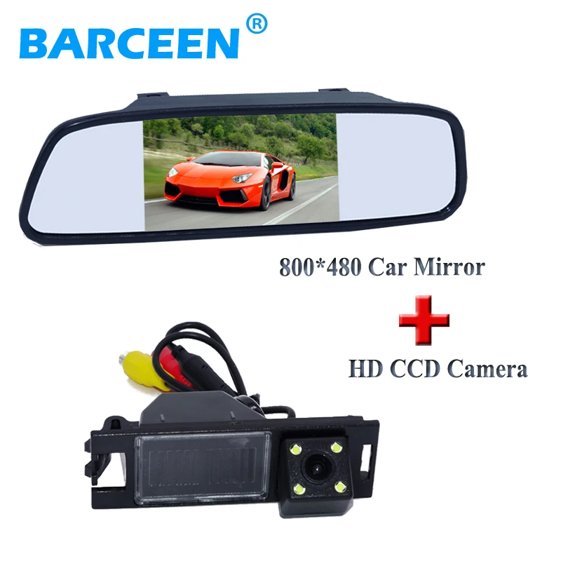 Hot selling car back up reversing caemra black shell+5&quot display mirror monitor for Hyundai IX35 2010/2012 / tucson 2011 | Автомобили и