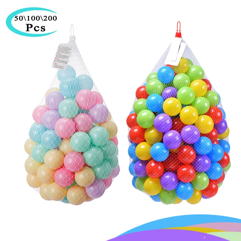 Colorful Ball Toys Inflatable Soft Plastic Ocean Ball Eco-Friendly Infant Baby Swim Pool Pit Tent Water Toys 50 100 200 Pcs Fun