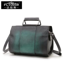 2017 Cowhide Handbags Shoulder Bags Handmade Vintage Ladies Messenger Bags 100% Genuine Leather Shell Hand Bags 2017 popular hand carve china vintage genuine leather womens bags