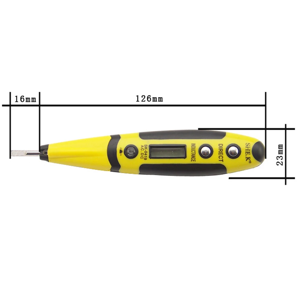 SWDPORT AC/DC 12 V-250 V Карманный регулятор ручка-отвертка диагностический ручной инструмент цифровой электрический детектор тестер напряжения инструмент