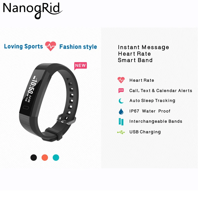 

Smart Wrist band Fitness Tracker Wristband Step Counter Calorie Bracelet Sleep Pedometer Heart Rate Monitor Men women watch
