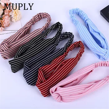 

MUPLY 2020 Winter Turban Headband Floral Prints Bandanas Korean Elastic Hair Bands Gum Hair for Girls Hair Accessories for Women