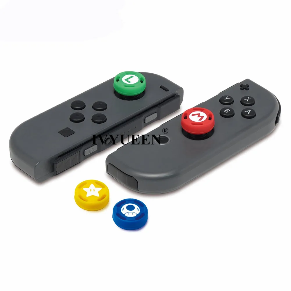 IVYUEEN 2 шт. аналоговые ручки для большого пальца колпачки для shand Switch Lite NS JoyCon ручка контроллера кожи для Joycons крышка джойстика IVYUEEN 2 шт. аналоговые ручки для большого пальца колпачки для shand Switch Lite NS JoyCon ручка контроллера кожи для Joycons крышка джойстика