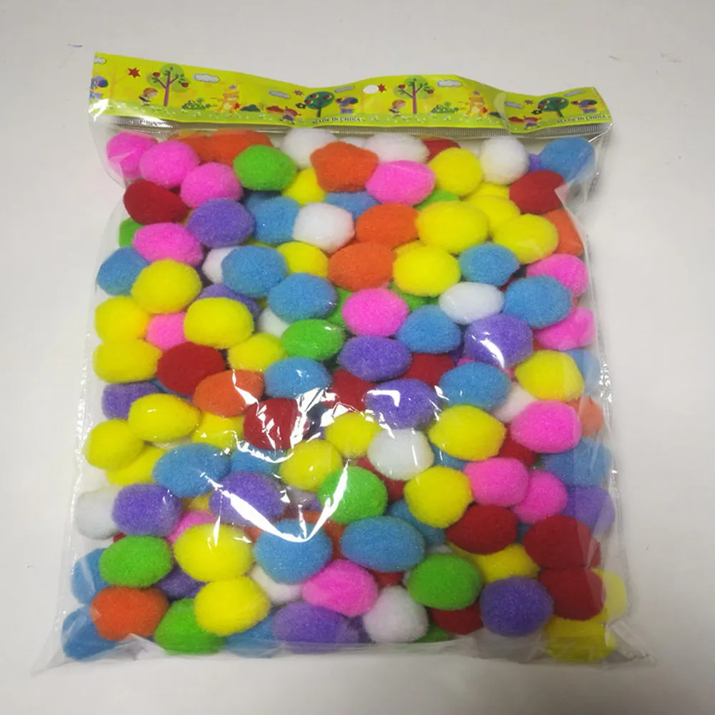

300Pcs/Pack Multicolor Arts and Crafts Pom Assorted Pompoms Poms Balls for Hobby Supplies Innovative Craft DIY Material New