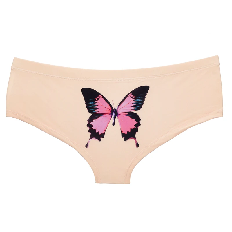 

DeanFire New Arrived Fashion 3D Pink Butterfly Pattern Print Panties Brifes Sexy Womens Underwear Lingerie