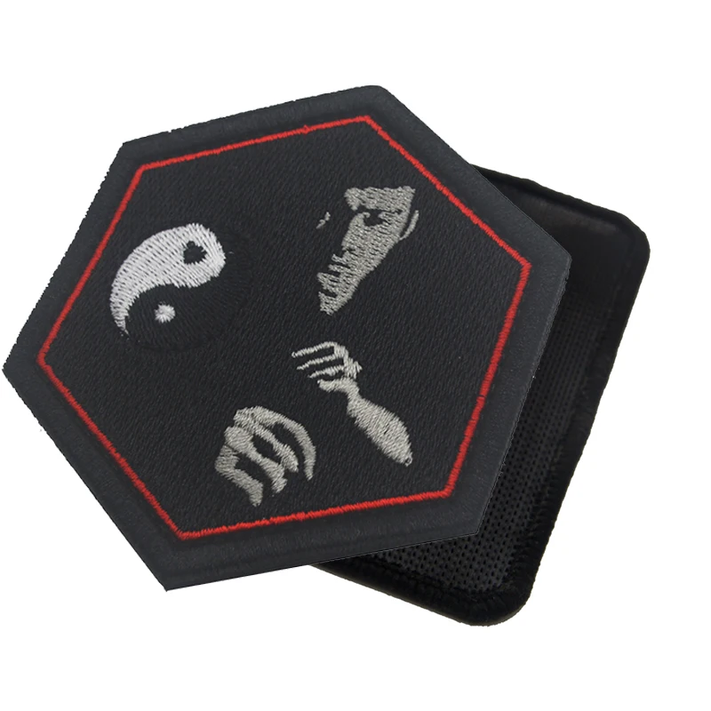 

Personality Samurai Taiji Figure Bruce Lee Embroidery Patch Striped Suit DIY Striped Stickers Clothes Denim Backpack Decoration