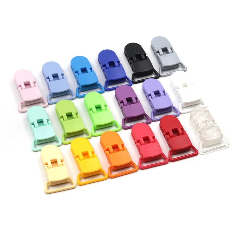 

10pcs Baby Pacifier Clip Chain Food Grade Pacifier Clips Newborn Dummy Pacifier Chain Clip Holder 20 clours
