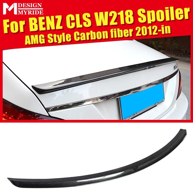 Rear Bumper Spoiler Wing Lip Fit for Mercedes-Benz W218 CLS-class Carbon Fiber