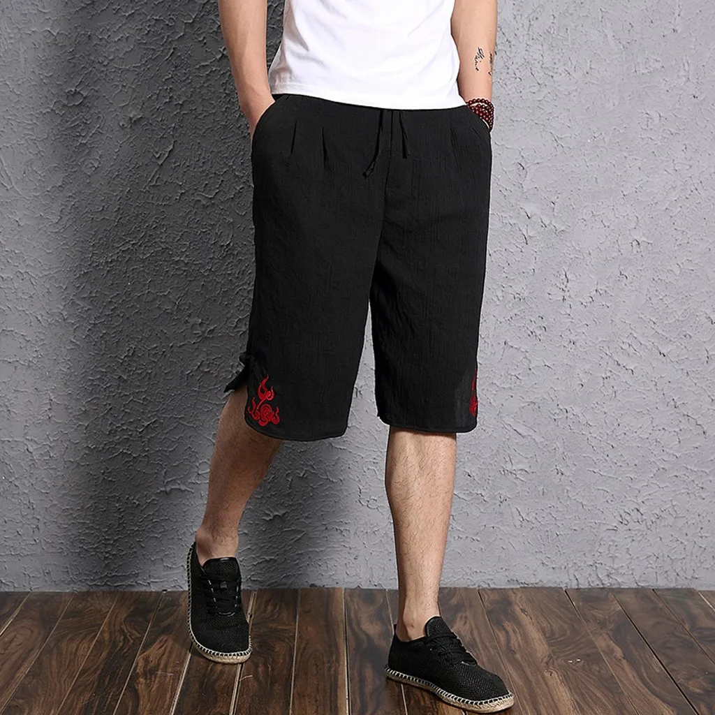 YOUYEDIAN Новая мода Мужская мода лето повседневное одноцветное повседневное хлопковое белье короткие штаны мотобрюки